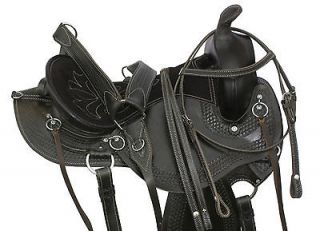 18 Black Comfortable Endurance Western Style Leather Horse Pro Saddle 