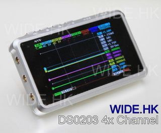 ARM V2 DSO203 Digital oscilloscope 4 channel (Aluminum Case) ,Silver 