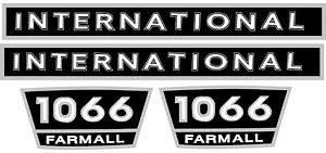 1066 International / Farmall Hood & Numbers Only Decal Set FA606S 