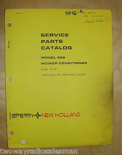 New Holland 489 Haybine Mower Conditioner Parts Manual 5048916 5048914