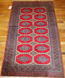 hand made antique uzbek bukhara rug 3 1 x 5
