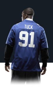    Justin Tuck Mens Football Home Game Jersey 468962_497_B_BODY
