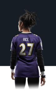   Ravens Ray Rice Womens Football Home Game Jersey 469891_574_B_BODY