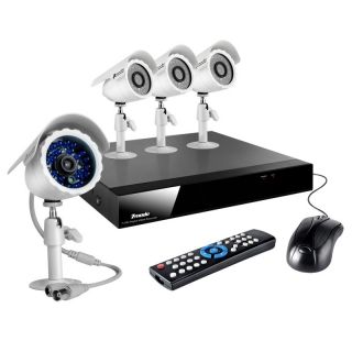 ZMODO 4 CH CCTV Security Surveillance Camera System Kit No Hard Drive 