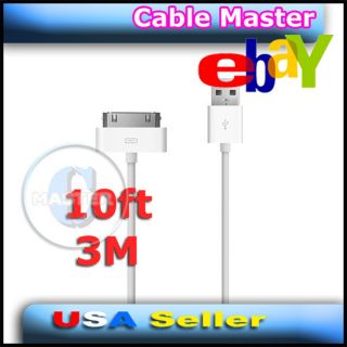 10FT 3M EXTRA LONG 30 PIN USB CHARGE DATA SYNC TRANSFER CABLE FOR 