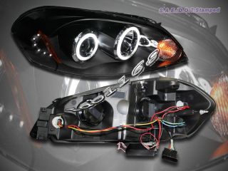 2006 2008 Chevy Impala Monte Carlo Two CCFL Halo Projector Headlights 