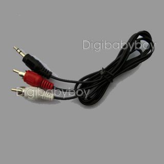 5mm plug to 2 rca audio converter adapter cable