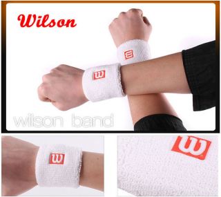 2X Wilson Wrist Band Support Brace 4 Tennis Basket Ball