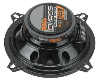 NEW BOSS SE553 5.25 225W 3 Way 4 Ohm CHAOS Car Audio Speakers PAIR