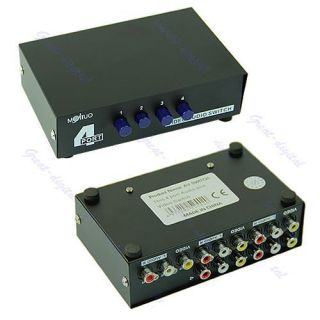 Port Input 1 Output Audio Video AV RCA Switch Switcher Selector Box 
