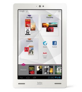 Kobo Arc 64GB, Touchscreen Colour eReader Wi Fi, 7in   White NEW