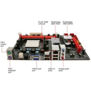   A780L3B Biostar Socket AM3 AMD 760G Chipset MicroATX Motherboard