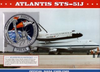 1985 Atlantis STS 51J NASA Space Mission Patch Willabee