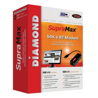 Diamond Supramax 56K V 92 USB External Fax Modem SM56USBV2