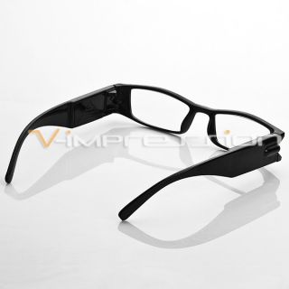 LED Light Reading Glasses Eyeglass Reader Spectacle w Battery Case 