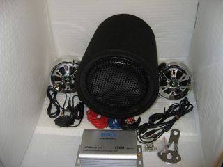   250 Watt Motorcycle w 2 Remotes Chrome 6 Subwoofer