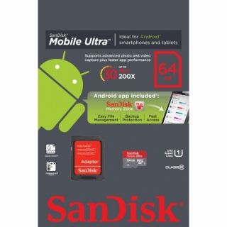 SanDisk Mobile Ultra 64GB microSDHC microSDXC Class 10 UHS 1 30MB s w 