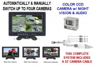 Highest quality rear view system includes one C O L O R CCD rear view