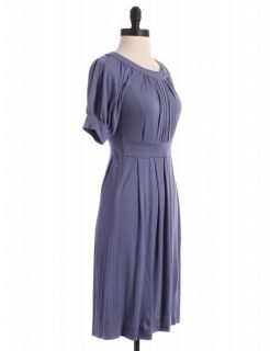   Rac by Anthropologie Purple Stretch Waist Dress Sz XS A Line