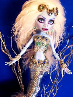 Abby Bominable OOAK Mermaid Custom Monster High Doll Repaint Makeover 