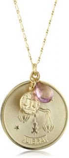 Max womens scorpio pendant with charms astrology gold necklace