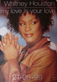 Whitney Houston My Love Is Your Love UK Promo Poster