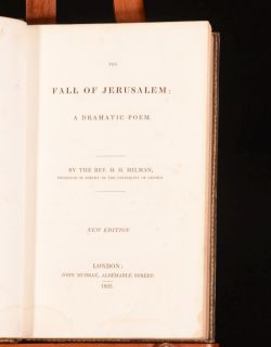 1822 Play The Fall of Jerusalem Rev H Milman