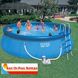Intex 18x48 Above Ground Easy Set Deluxe Swimming Pool Package 57928 