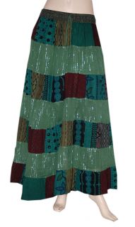 New Indian Boho Bollywood Cotton Long Skirt Size 16