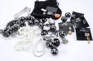 ABS Allen Schwartz 1lbs 10 8oz Mix Crystal Pearl Stones Jewelry Repair 