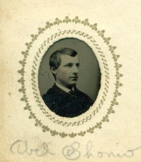 Abel Shonio Gem Sized Tintype 1860s Civil War Era Duxbury Washington 