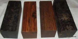 Pcs Gabon Ebony Bocote Woodturning 2x2x6 Free SHIPPIN