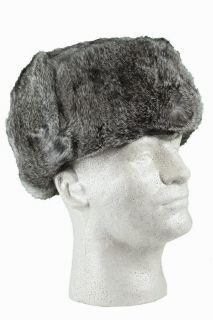 Yukon Hats New Bomber Trooper Hat Soft Gray Rabbit Fur Distinguished 