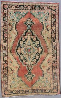   Mahal Oriental Hand Knotted Wool Area Rug Carpet with Abrash
