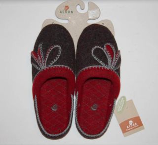 Acorn Cute Boiled Wool Slippers Size 9 NWT Great Gift