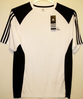 Adidas Performance Active 360 White Black Athletic Shirt New