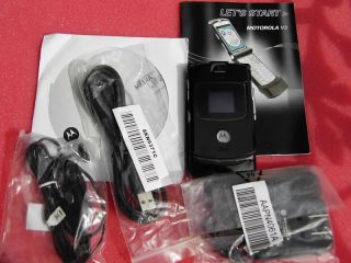   V3 Mint Black Unlocked with New Bundled Accessories Cell Phone