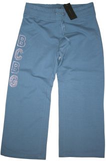 BCBG Activewear Lounge Blue Knit Pants Teen Petite M $110