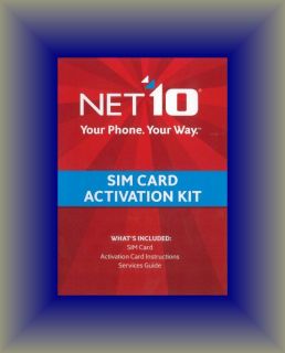 Net10 Sim Card Activation Kit iPhone Unlimited Service Talk Text Data 