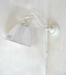 Pottery Barn Adair Sconce Distressed Antique White New