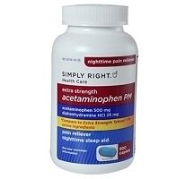 Acetaminophen PM 500ct Pills Sleep Aid Pain Relief