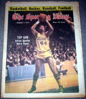 Notre Dame Irish Basketball 1975 Adrian Dantley Cover Feature Sporting 