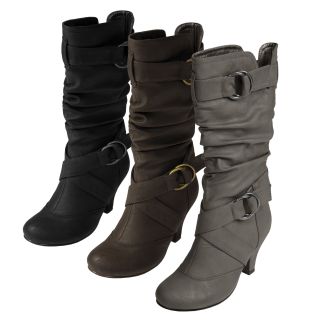 Journee Collection Womens Cynthia Ring Accent Slouchy Boots