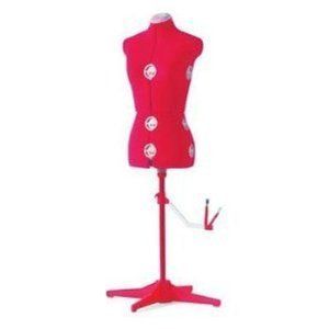 SINGER DF150 Adjustable Dress Form, Red, Medium Mannequin NEW