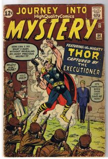 Journey Into Mystery 84 2nd Thor Jack Kirby 1952 GD