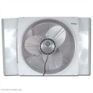 Air King 9166 White Reversible Whole House Window Exhaust Fan with 