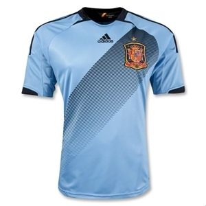 Adidas Spain Away Soccer Jersey Light Blue Euro 2012 2013 Torres 