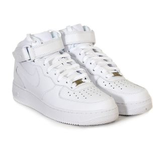 Nike Mens Air Force 1 Mid 07 White Leather Trainer