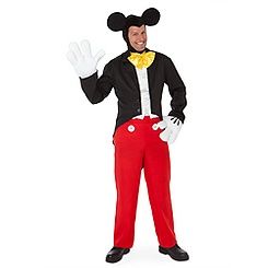 Adult Male L Tuxedo Mickey Mouse Costume Padded White Gloves NWT 