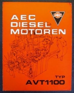 AEC Type AVT 1100 Diesel Engine Brochure German 1966